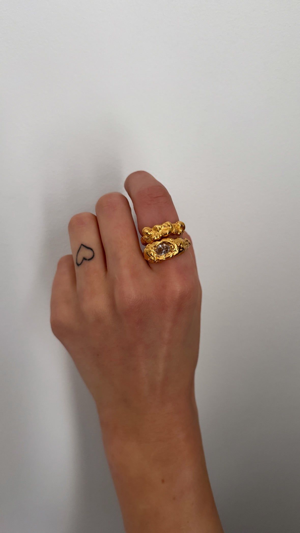 Raw zircon ring - a symbol of light and wisdom