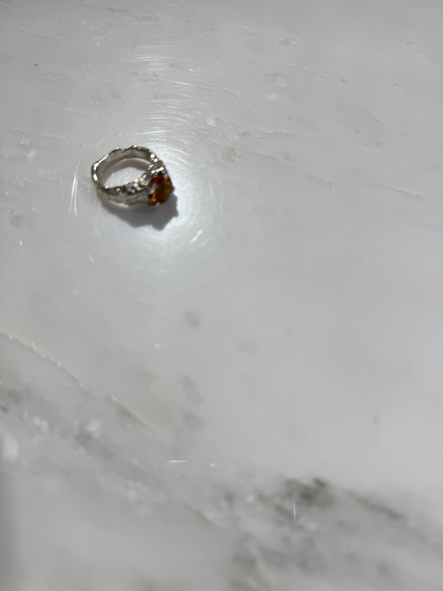 Raw citrine ring - stability in life