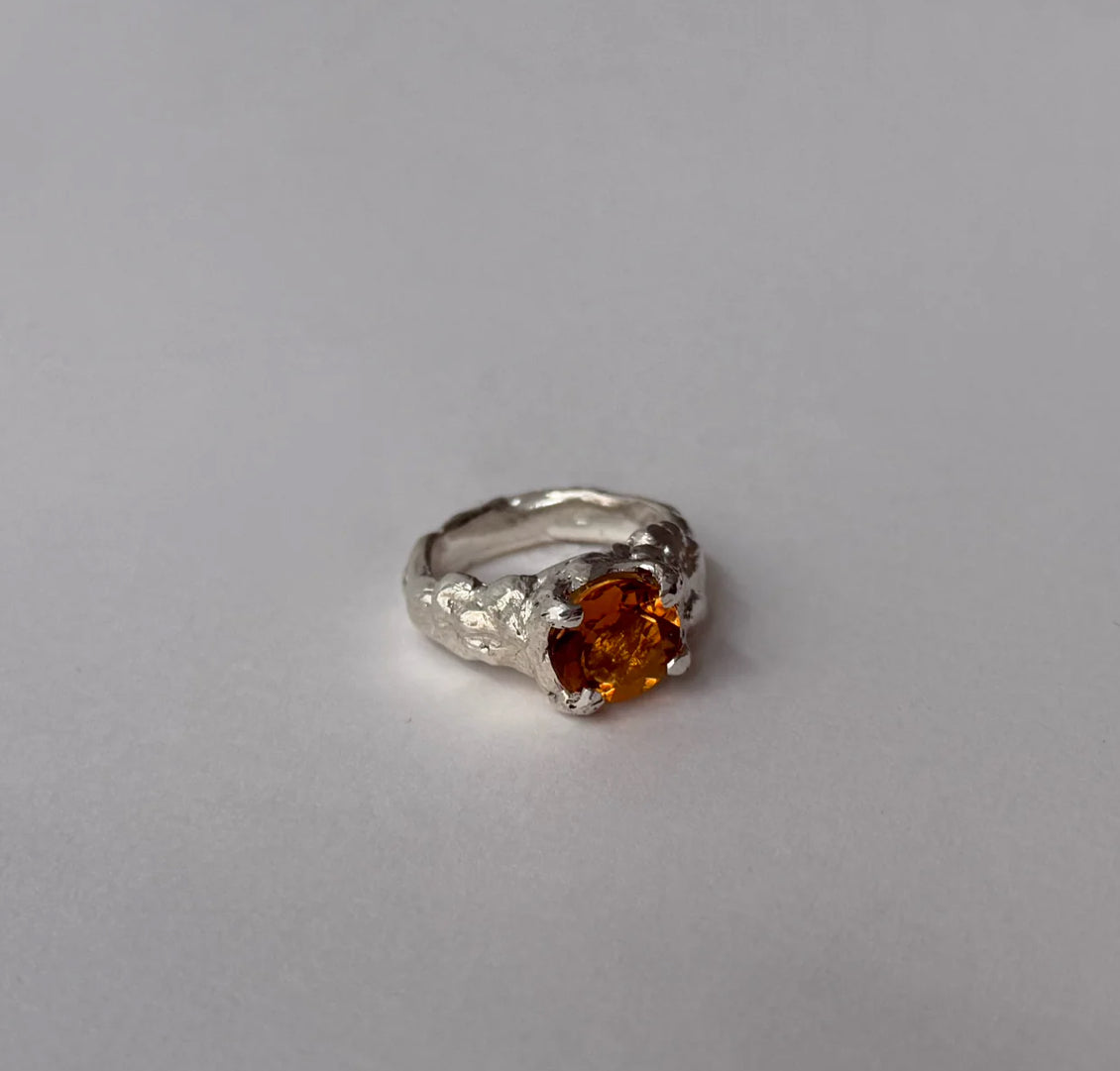 Raw citrine ring - stability in life